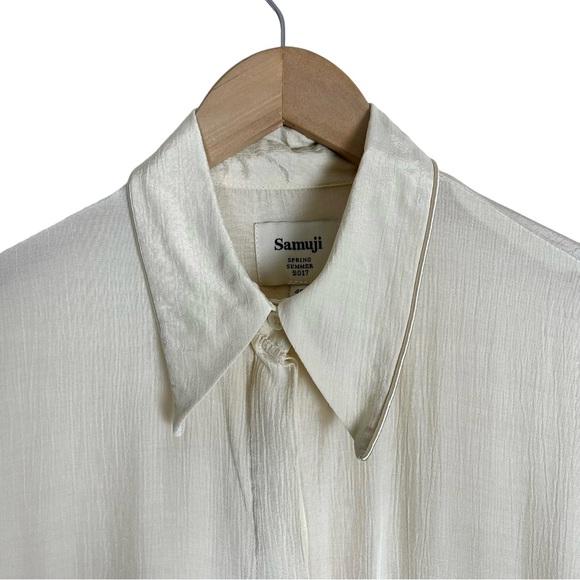 Samuji Teniel Dress Size Large in a Cream Color Samuji 2017 - Picture 6 of 16